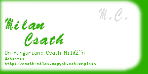 milan csath business card